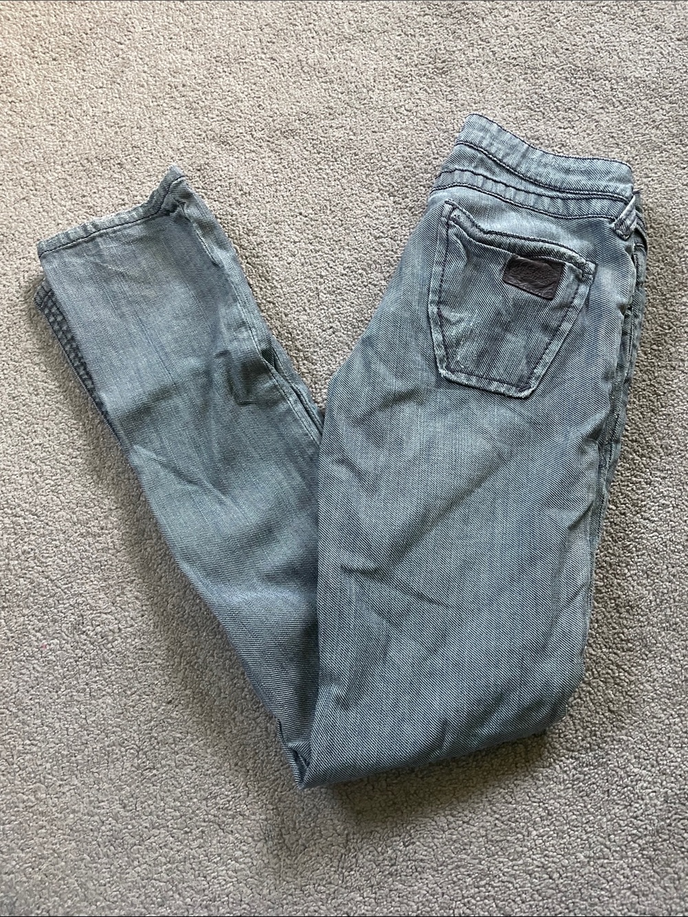 Stitches straight leg jeans